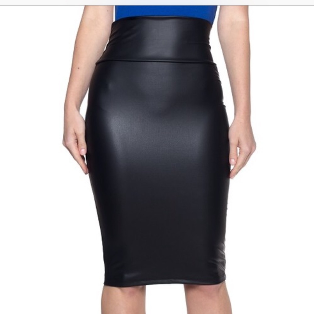 🍂City Style Faux Leather Midi Skirt 🍂Sale - Picture 4 of 6